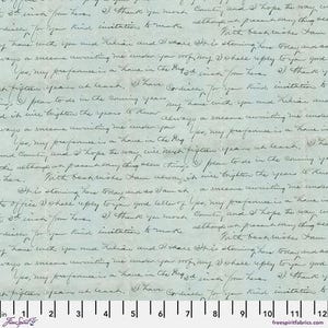 Tim Holtz Palette Program- Blue Script: Sold by the 1/2 yard