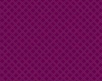 Primavera- Purple Trellis By Pippa Shaw- Figo Fabrics / Sold by the 1/2 Yard - Cut Continuous