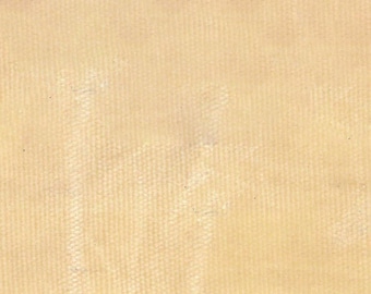 May include: A close-up of a textured, beige canvas. The canvas has a woven pattern, with vertical and horizontal lines creating a grid-like appearance. The color is a warm, neutral tone.