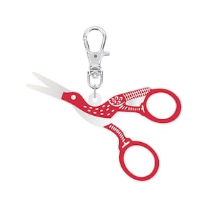 Può includere: Forbici rosse a forma di uccello con un portachiavi argentato. Le forbici hanno un design dettagliato e sono perfette per piccoli compiti.