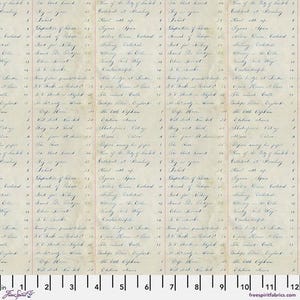 Tim Holtz Palette Program- Indigo Ledger: Sold by the 1/2 yard