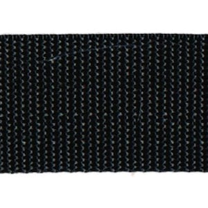 May include: Black woven webbing strap with a textured surface.