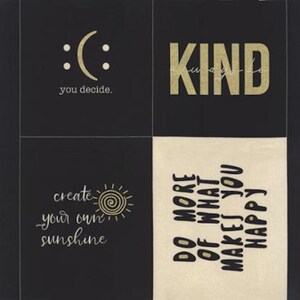 Think Ink- Be Kind Canvas Metallic Panel