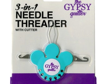 3ct Bohin Needle Threader, Floss Threader, Yarn Threader, Notions, Cross  Stitch Accessory, Aluminum Needle Threader 