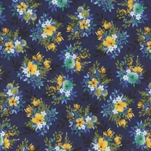 Serenata al sole - Bouquet blu lanciati: venduti a 1/2 iarda