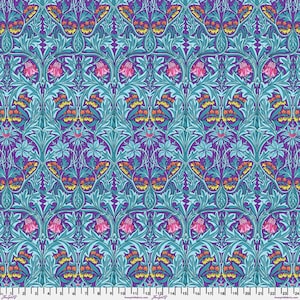 Kaffe x Morris & Co- Purple Bluebell: Sold by the 1/2 yard