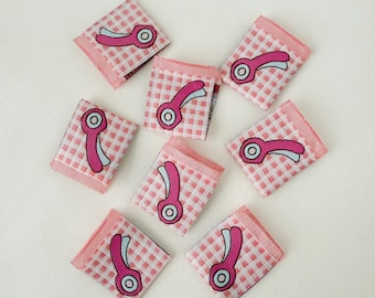 Etiketter för vävda quilts med roterande skärare - 8-pack