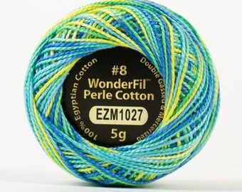 Wonderfil Eleganza Perle Fil de coton EZM1027 Seaside Cabana panaché