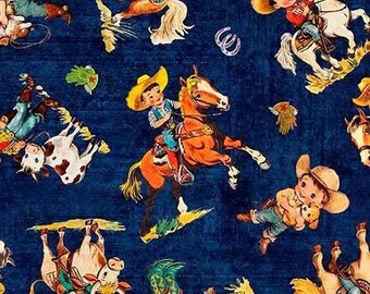 Yippie Ki Yay! Granatowy rzut kowbojem/kowbojką: Sprzedawany na pół jarda
