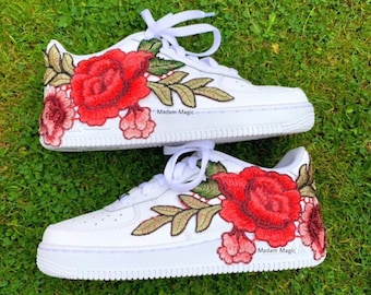 Embroidered Custom Air Force 1 Low Rose AF1 Customized Made to Order Woman Man Sneakers Handmade Shoes