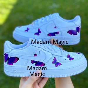 Pintado a mano personalizado Nike Air Force 1 Low Purple | Etsy México