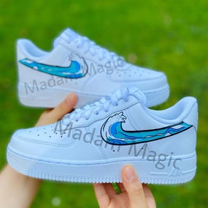 Air Force 1 personnalisée peinte à la main basse vague de bande dessinée AF1 sur mesure sur mesure femme homme baskets chaussures faites à la main
