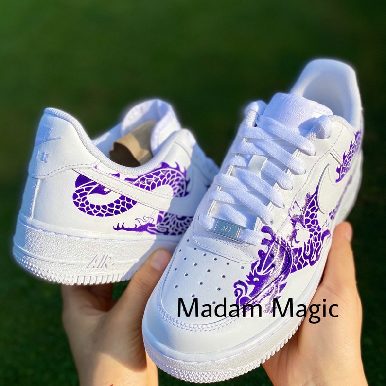 Custom Purple Nike Air Force 1 from YvetteCouture on Etsy