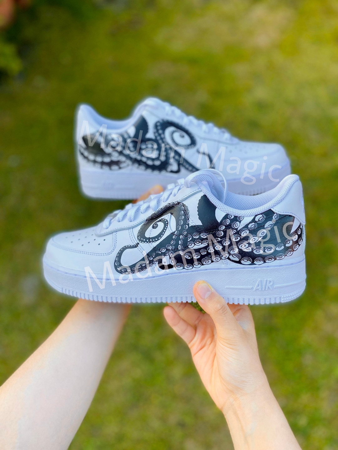 Custom Af1 Octopus Personalized Shoes With Portrait, Hand-painted, Nike Shoes  main image 4