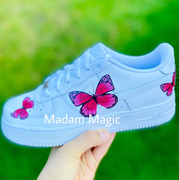 pink butterfly air forces