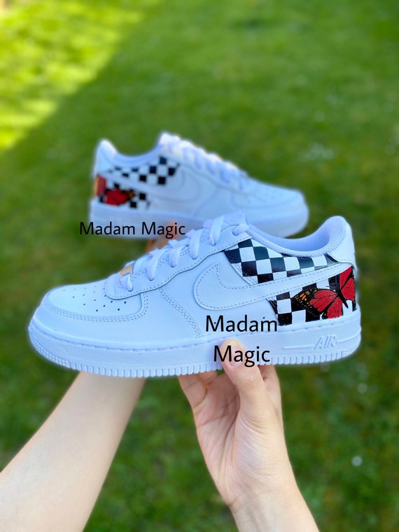 custom air force 1 checkered