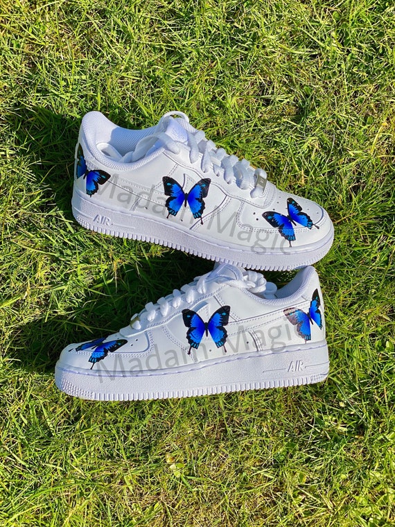 custom air force ones blue