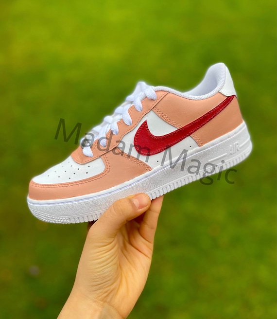 Peach color shop air force ones