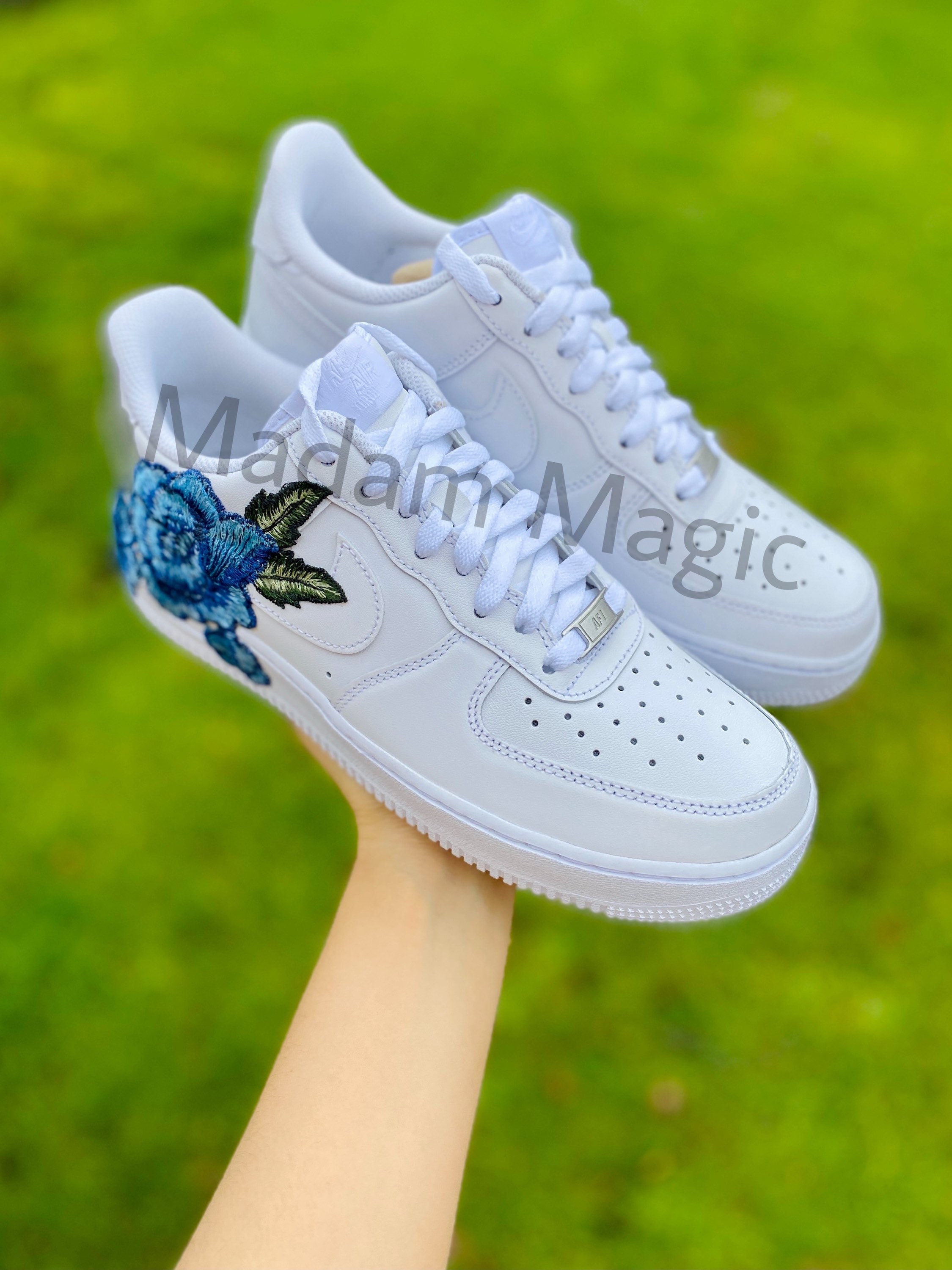 air force 1 blue flower