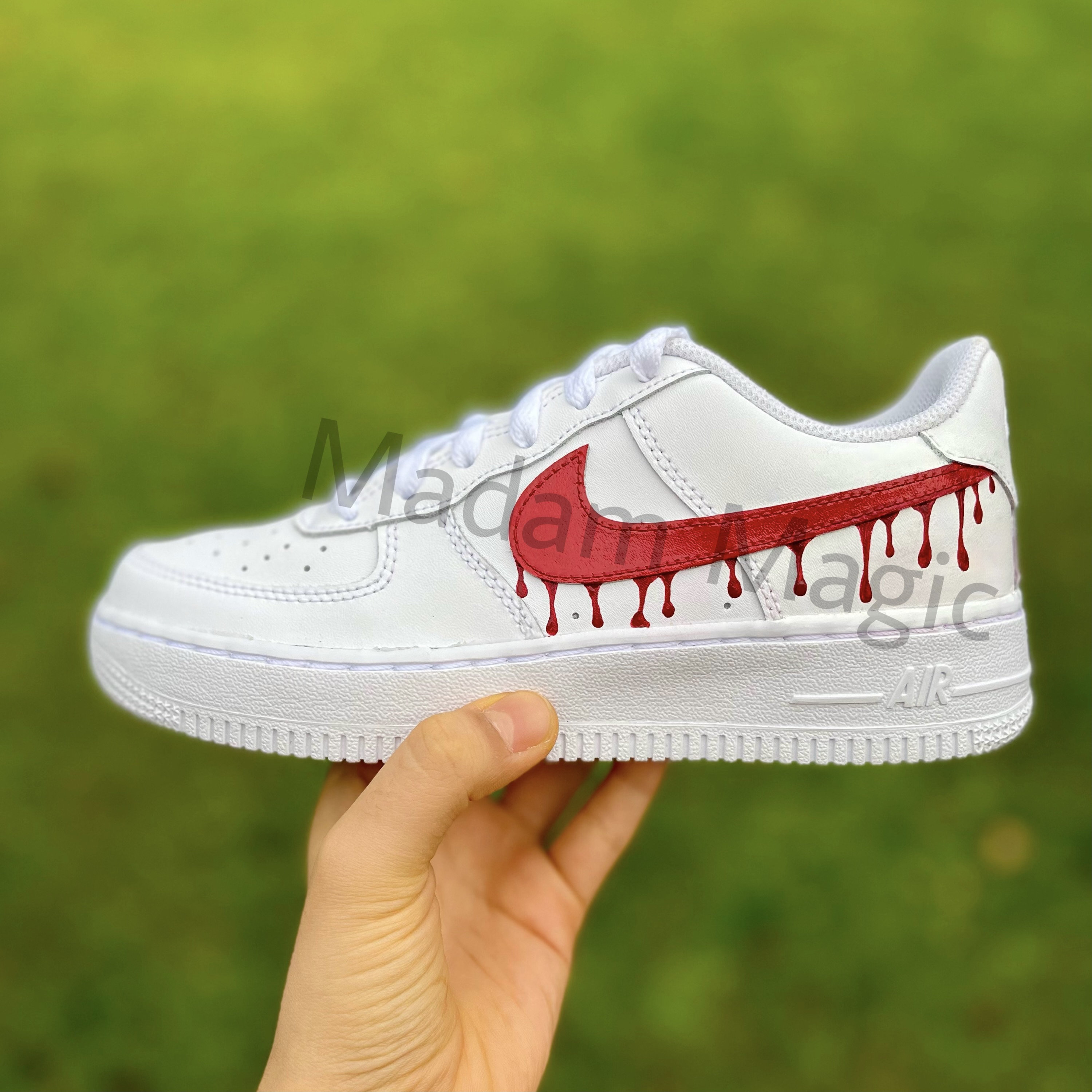 Buy Hand Painted Custom Air Force 1 Low Red Blood Drip AF1 Online in India  