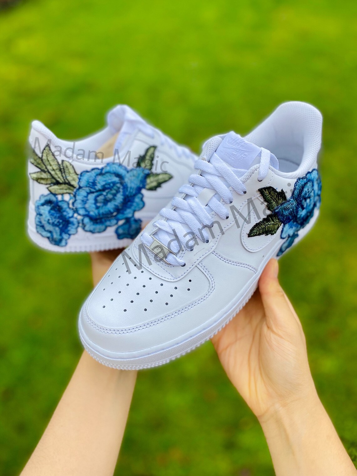 air force 1 blue flower