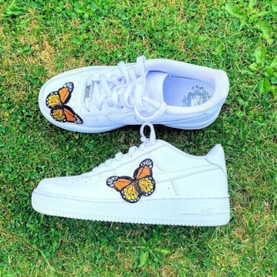 custom butterfly embroidered nike air force 1 low