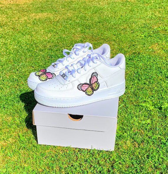 custom butterfly embroidered nike air force 1 low