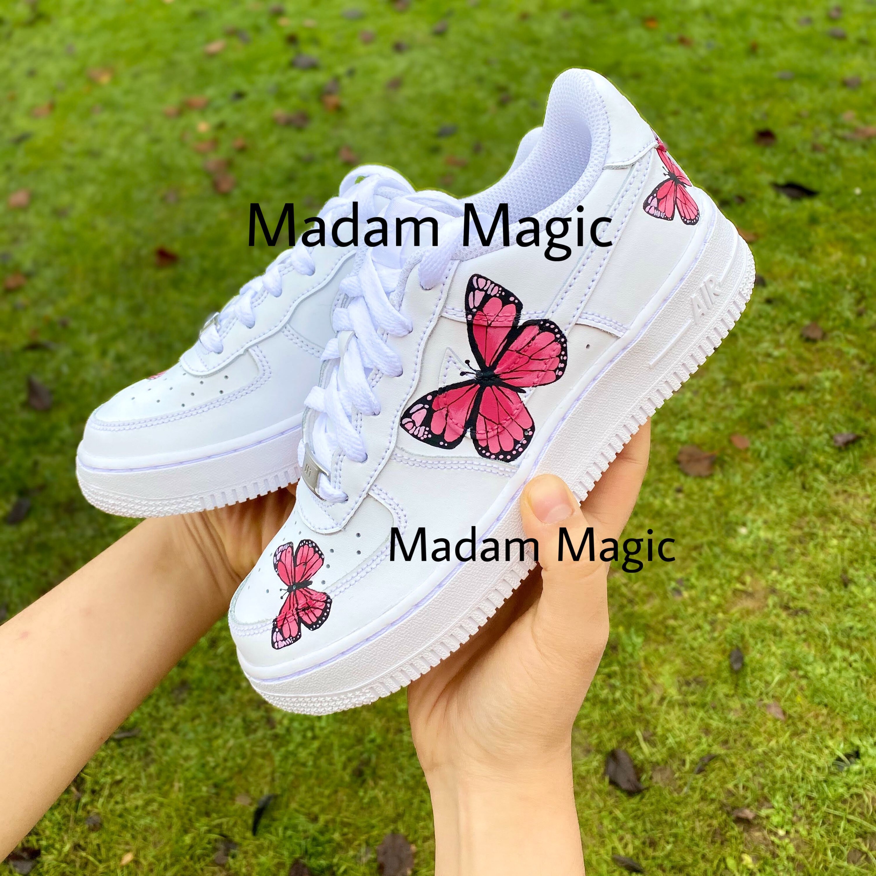 pink butterfly air force 1