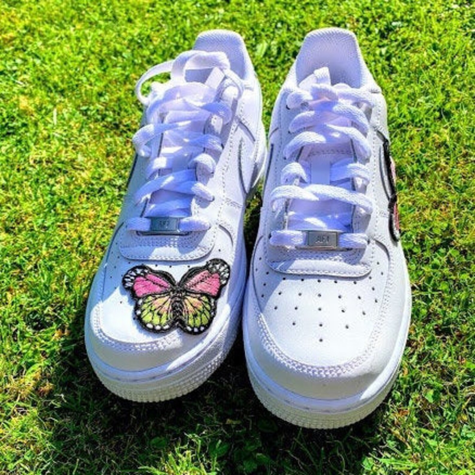 Yellow Butterfly Custom Black Air Force 1! | Black nike shoes, Custom shoes diy, White nike shoes