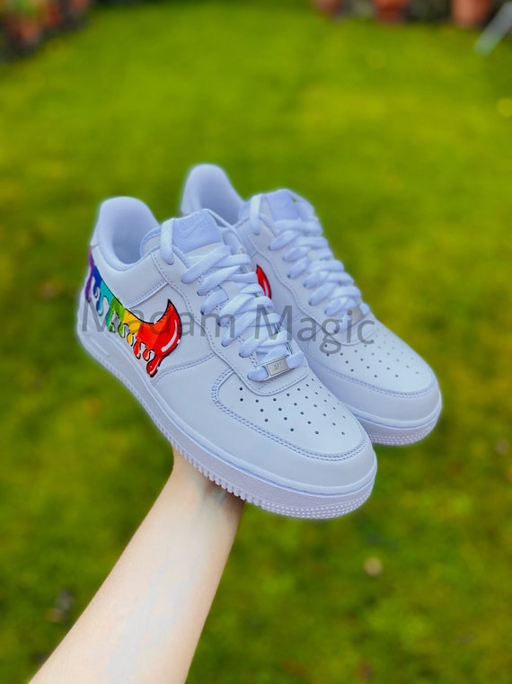 Nike Air Force 1 Low Custom Green Swoosh AF1 Unisex Shoes for Men Women