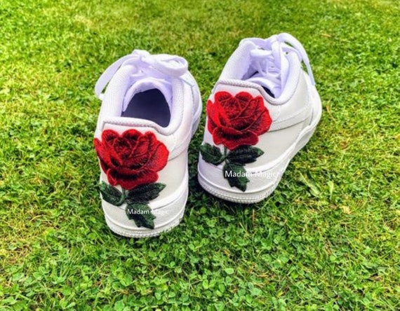 rose embroidered air force 1