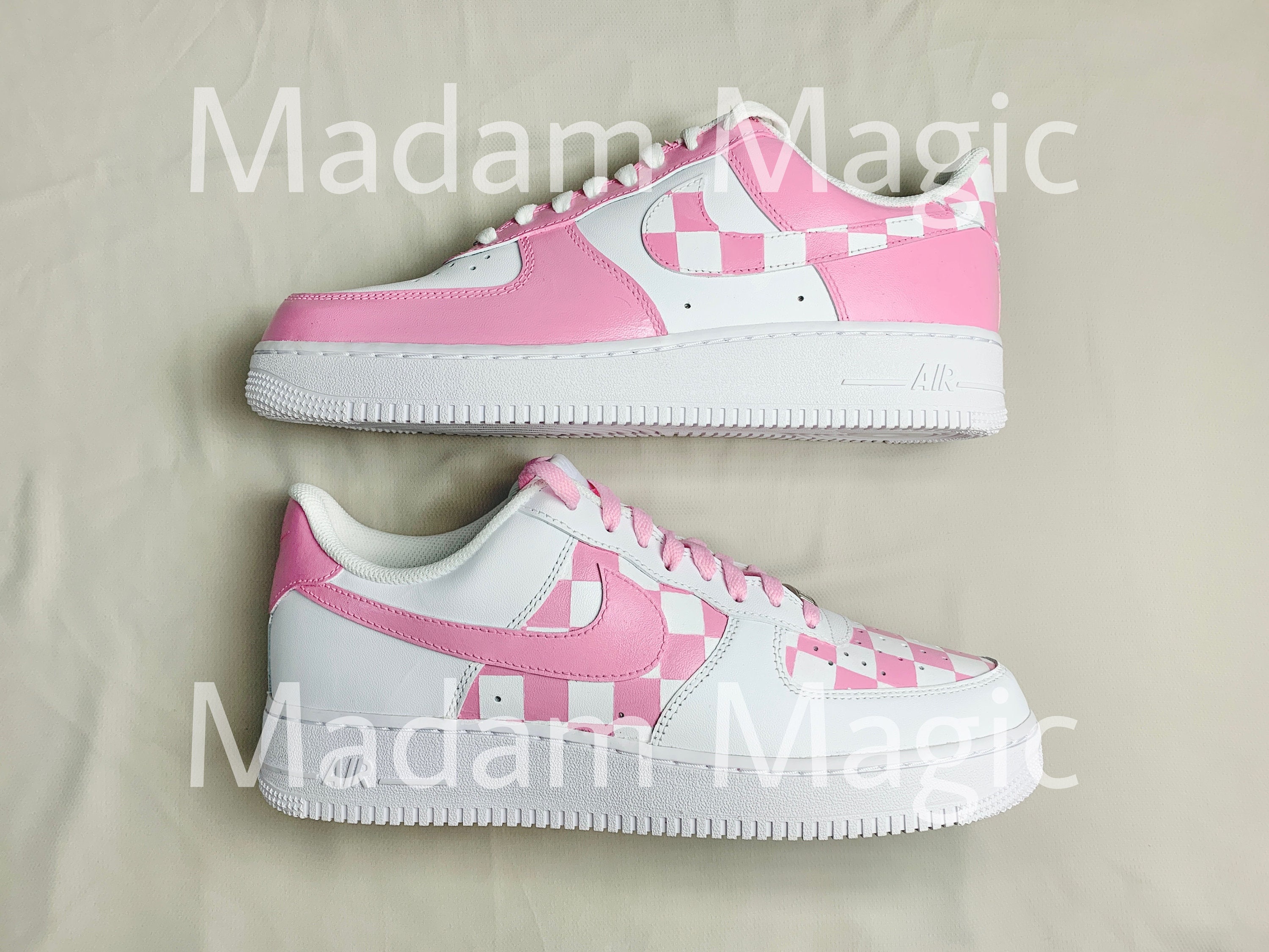 pink nike air force 1 custom