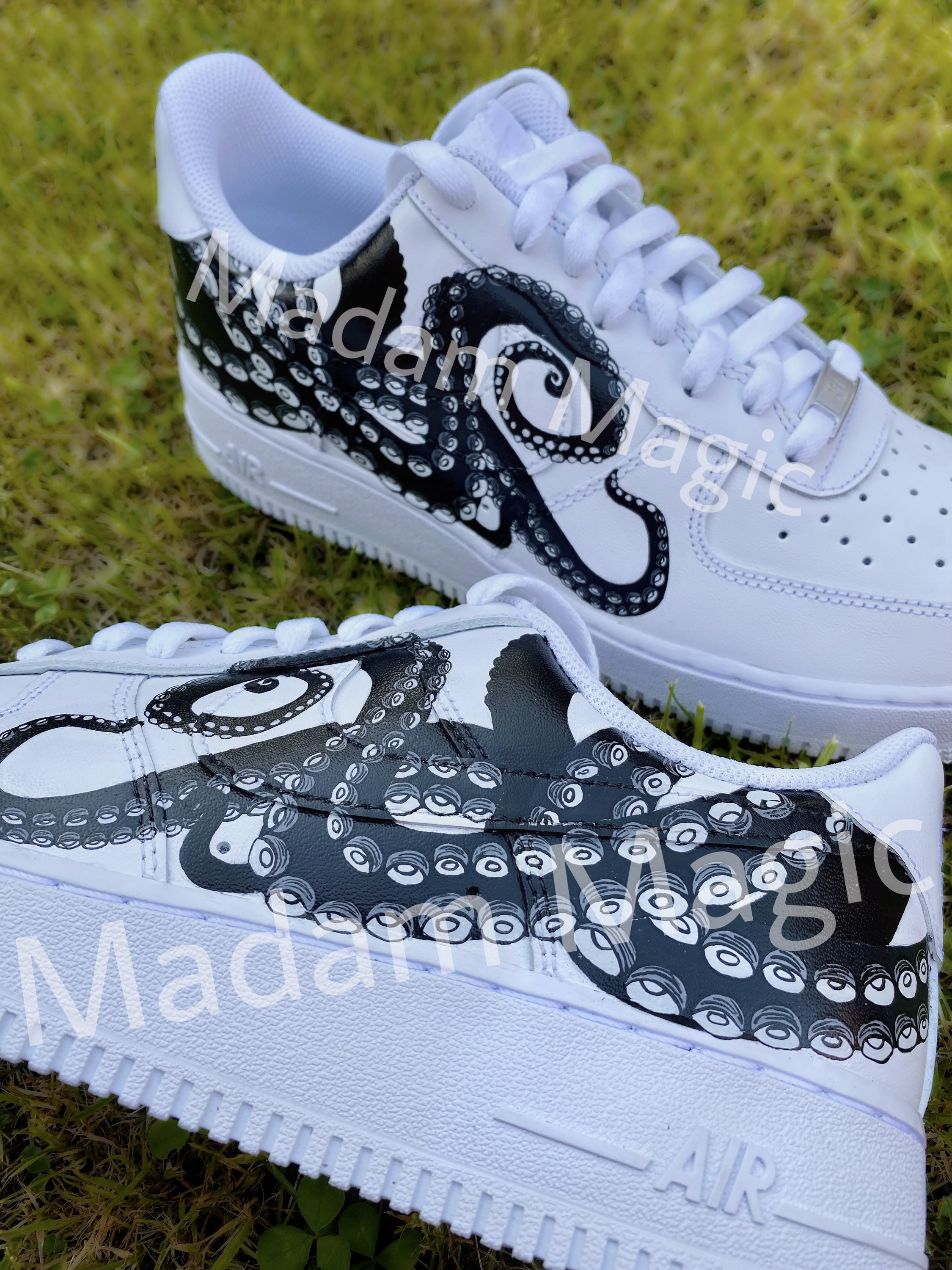 Custom Af1 Octopus Personalized Shoes With Portrait, Hand-painted, Nike Shoes  main image 2