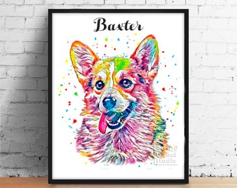 Custom Multicolor Pet Portrait, Pop Art Dog Portrait, Colorful pet portrait, Rainbow Cat Portrait, Pop Art Pet Style, Rainbow Dog Portrait