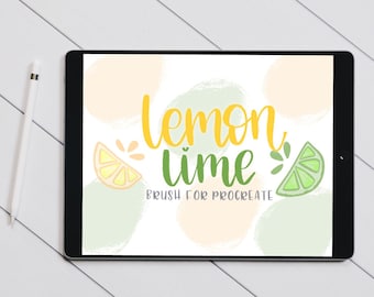 Lemon Lime Procreate Brush Pen | Calligraphy Brush | procreate Brush