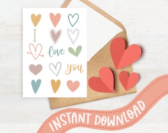 Anniversary Card - Assorted Hearts