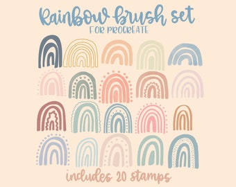 Rainbow Stamp Brush Set For Procreate
