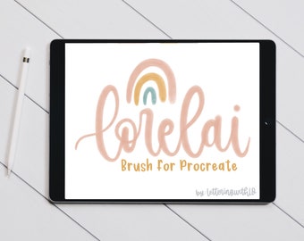 Lorelai Procreate Lettering Brush for Modern Calligraphy | INSTANT DOWNLOAD