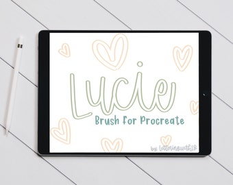 Lucie Procreate Lettering Brush for Modern Calligraphy | INSTANT DOWNLOAD