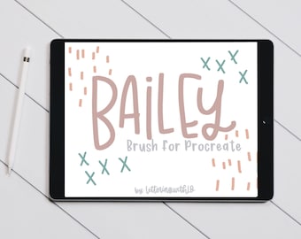 Bailey Procreate Lettering Brush for Modern Calligraphy | INSTANT DOWNLOAD