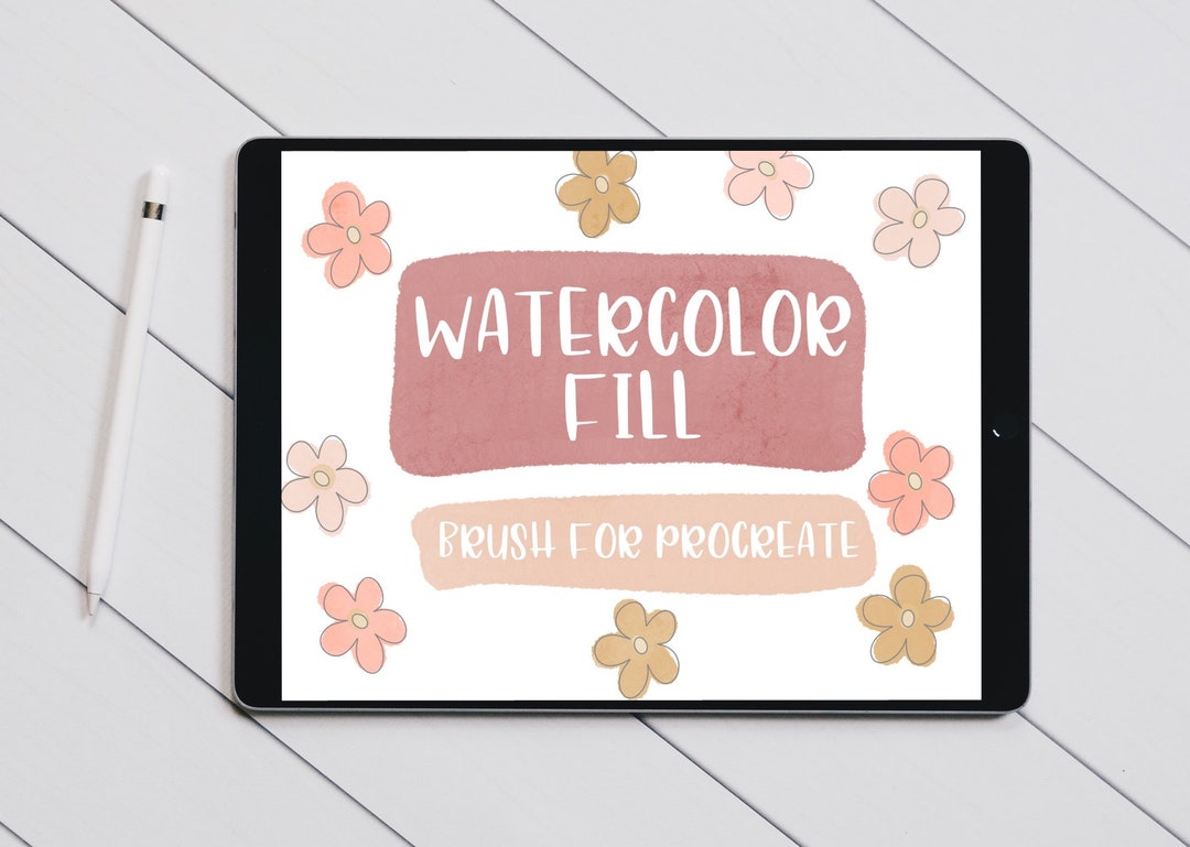 Watercolor Fill Procreate Brush | INSTANT DOWNLOAD - Etsy