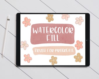Watercolor Fill Procreate Brush | INSTANT DOWNLOAD