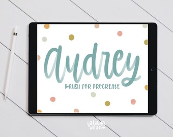 Audrey Procreate Lettering Brush for Modern Calligraphy | INSTANT DOWNLOAD