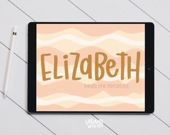 Elizabeth Procreate Lettering Brush for Modern Calligraphy | INSTANT DOWNLOAD