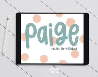 Paige Procreate Lettering Brush for Modern Calligraphy | INSTANT DOWNLOAD