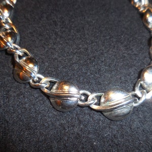 Vintage Silvertone Space Age Modernist Art Deco Necklace  Signed Sperry