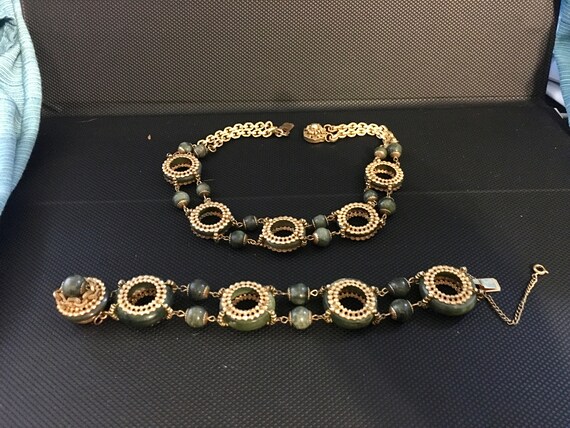 1970's Signed Miriam Haskell Goldtone  Choker Nec… - image 1