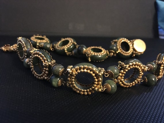 1970's Signed Miriam Haskell Goldtone  Choker Nec… - image 5