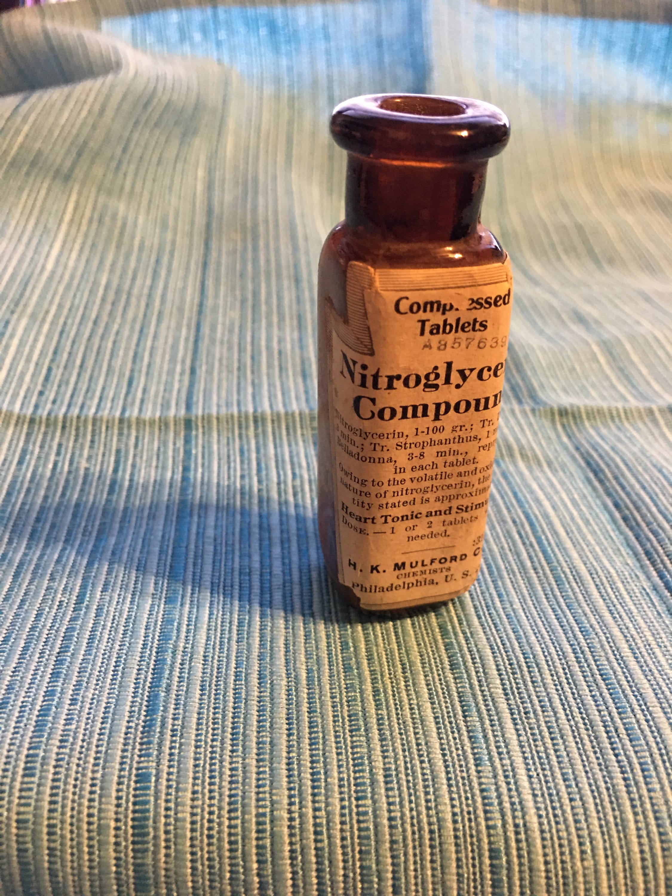 Nitroglycerin Vintage Mulford Tablet Bottle | Etsy