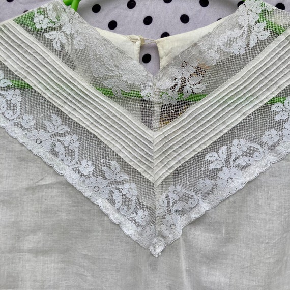 Romantic Victorian Style Vintage 1970s Ivory Lace… - image 4